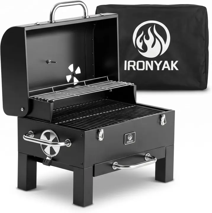 18-Inch Portable Charcoal Grill & Outdoor Smoker with Cover
