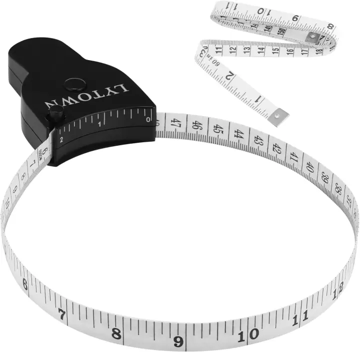 2-Pack Retractable Body Measuring Tapes — 60in / 150cm Fitness Tape