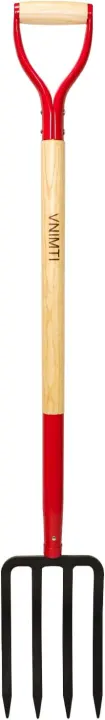 45-inch 4-Tine Steel Garden Spading Fork with Hardwood Handle