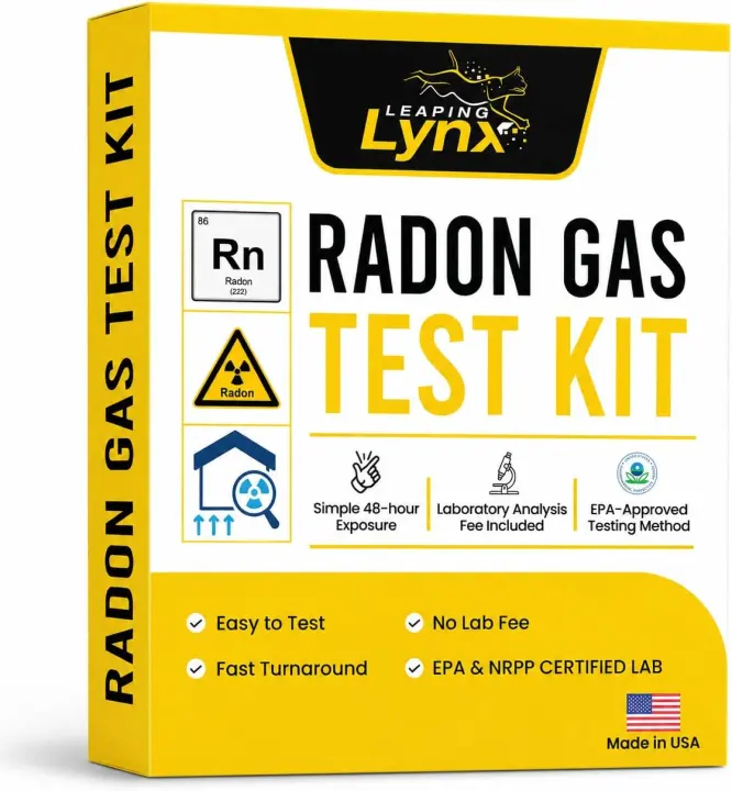 48-Hour Home Radon Test Kit — Activated Charcoal Detector with Lab Analysis