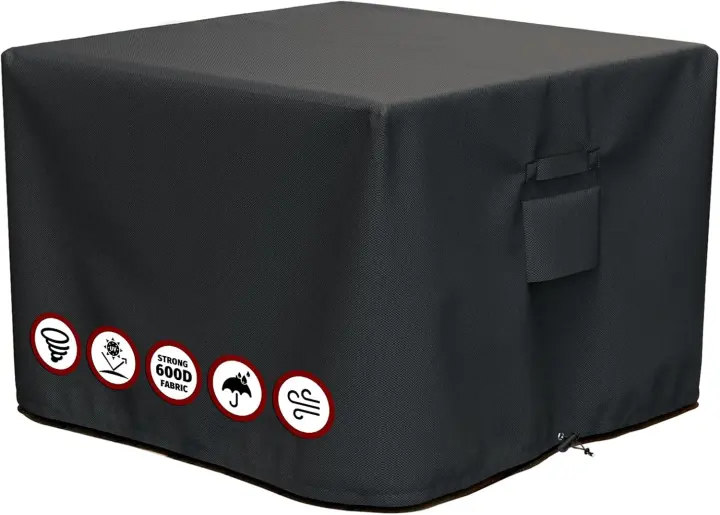600D Heavy-Duty Square Fire Pit Cover (Fits 28–32 in) 32x32x24
