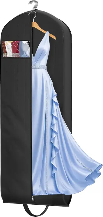 65-inch Foldable Travel Garment Bag with 4" Gusset — Dress & Gown Protector