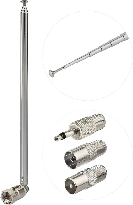 75 Ohm FM/AM Telescopic Antenna Kit for Home Stereo Receivers