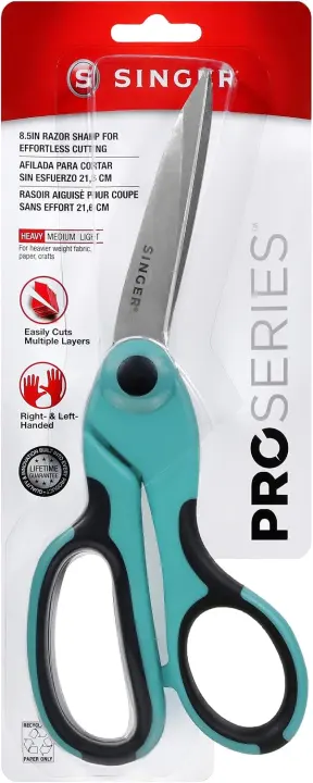 8.5-Inch Heavy-Duty Bent Fabric Shears with Comfort Grip