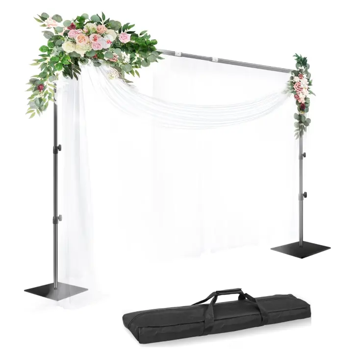 Adjustable Heavy-Duty Backdrop Stand — 8.5x10 ft Pipe & Drape