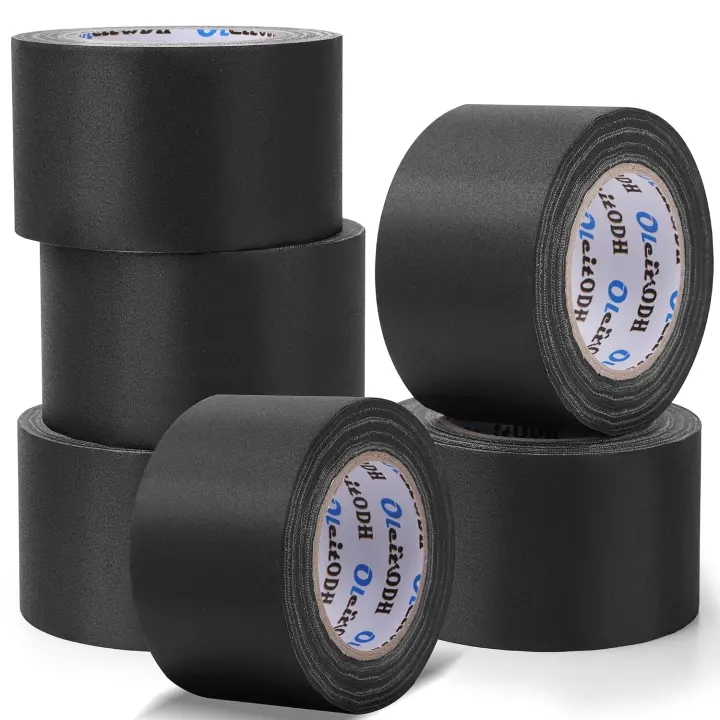 Black Gaffer Tape — 6 Rolls, 11 mil, 3" x 30 yd Industrial Grade