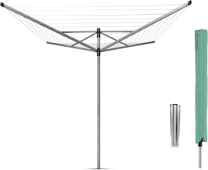 Brabantia Lift-O-Matic 4-Arm Adjustable Outdoor Clothesline (164 ft)