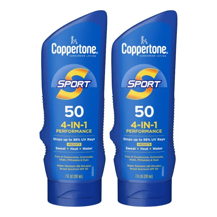 Coppertone Sport SPF 50 Sunscreen Lotion — Twin 7 fl oz Pack