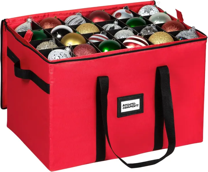 Holiday Ornament Storage Container — Organize & Protect Up to 96 Ornaments