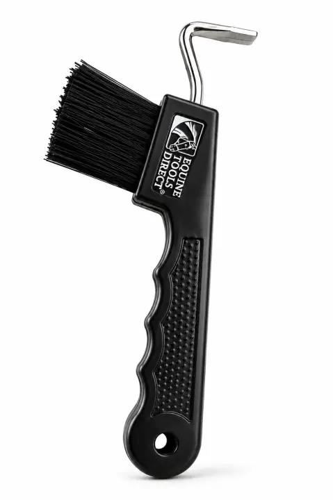 Horse Hoof Pick with Brush — Soft-Touch Ergonomic Handheld Cleaner