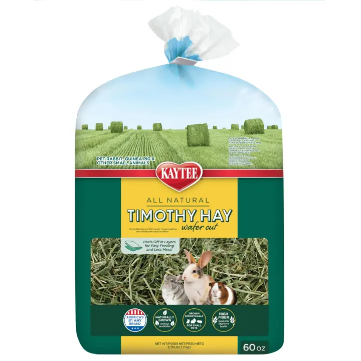 Kaytee Wafer-Cut Timothy Hay — 60 oz for Rabbits & Guinea Pigs