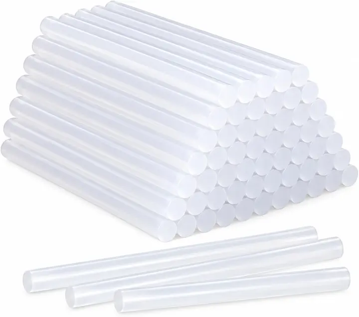 Mini Clear Hot Glue Sticks — 100-Pack, 0.27 x 3.94 in, All-Temp