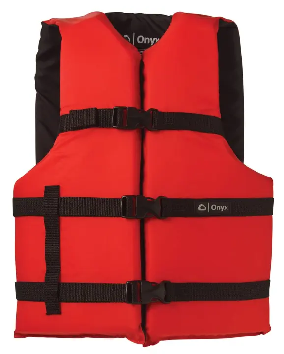 Onyx Oversize General-Purpose Boating Life Jacket – Red
