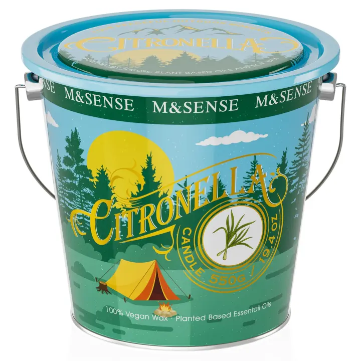 Outdoor Citronella Tin Candle — 19.4 oz Eucalyptus & Lemongrass