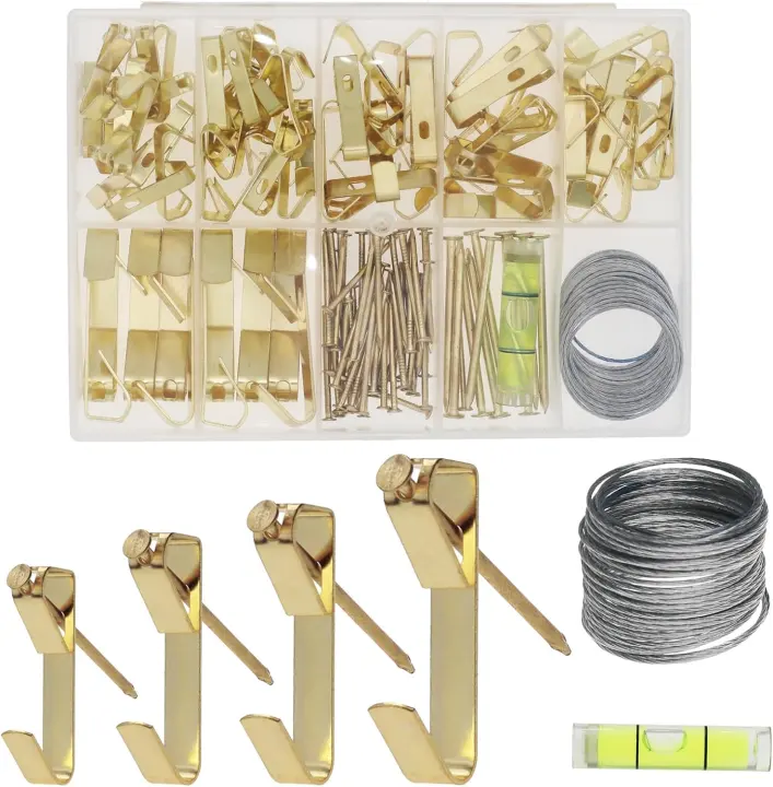 Picture Hanging Wire Kit — D-Rings, Sawtooth Hangers & Screws
