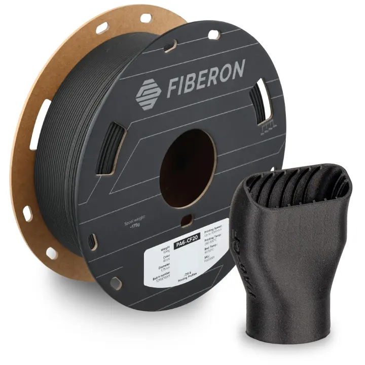 Polymaker Fiberon PA6-CF20 20% Carbon-Fiber Reinforced Nylon 1.75mm, 0.5kg