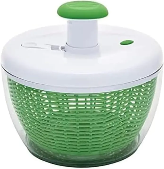 Pro Pump Salad Spinner with Bowl & Colander — 6.6-Quart, Green