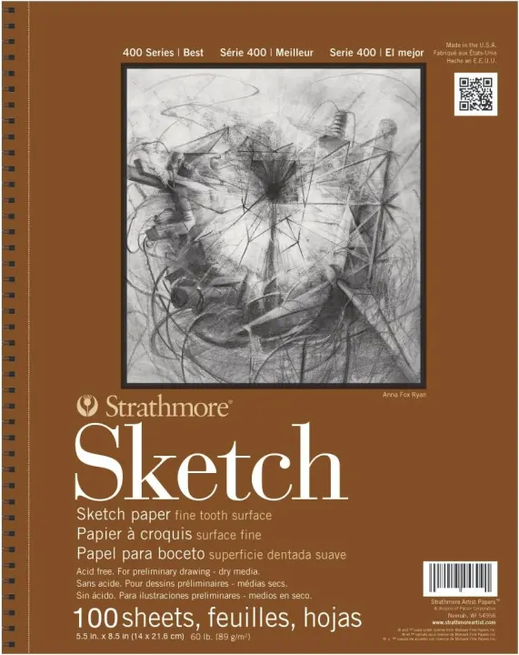Strathmore 400 Series Spiral Sketch Pad — 5.5 x 8.5 in, 100 Sheets