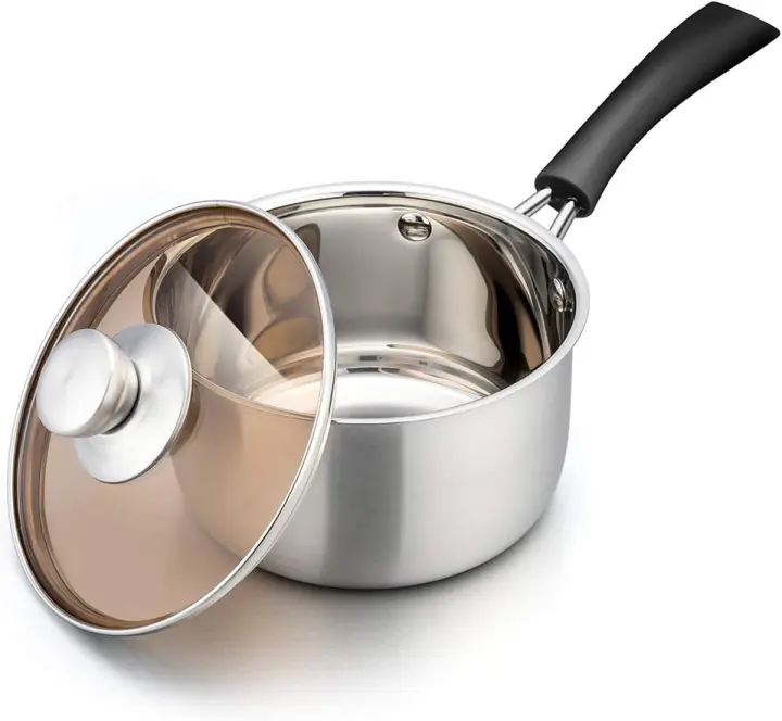 TeamFar 2-Quart Stainless Steel Saucepan with Lid
