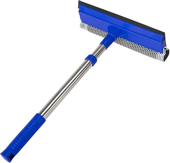 Telescoping 2-in-1 Window & Car Squeegee with Stainless Handle