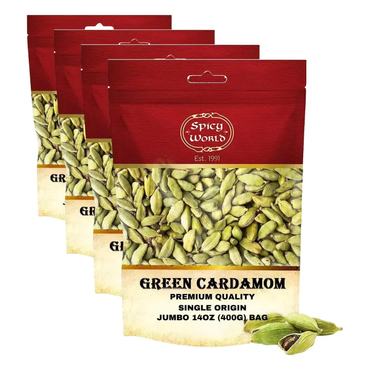 Whole Green Cardamom Pods — Extra Large 14 oz Aromatic Spice