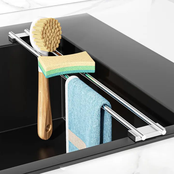 XILIMEN Adjustable Over-Sink Dish Cloth Holder & Drying Rack