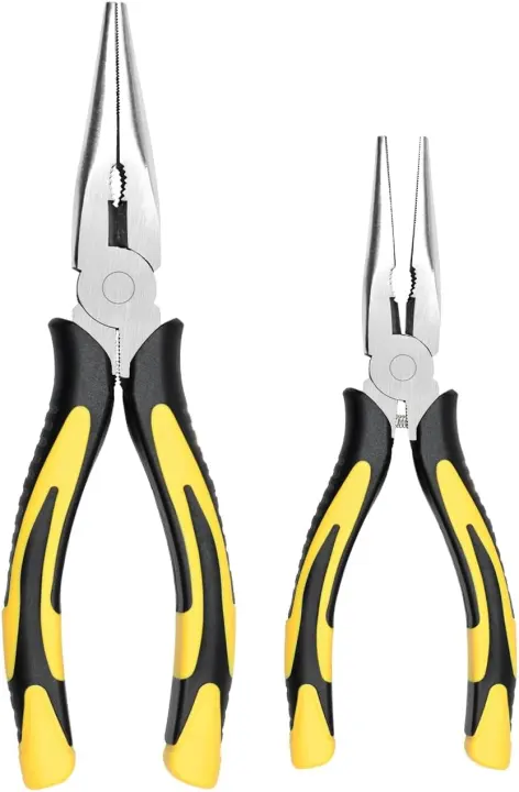 ZUZUAN 6-inch & 8-inch Long Nose Pliers — 2-Piece Needle-Nose Set